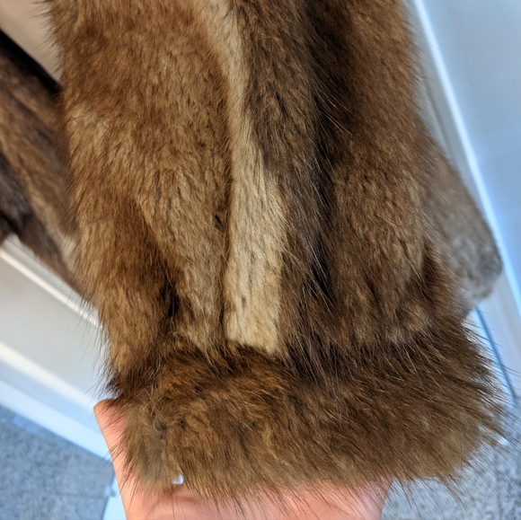 Vintage Muskrat Stroller coat-1985 WM.H.HARRIS Certificate authentic women's fur - Picture 10 of 13
